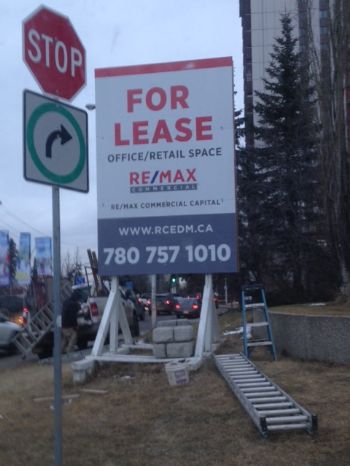 Sherwood Park For Lease Signs