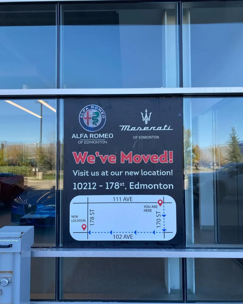 Sherwood Park Window Sign